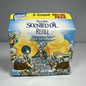 GLADE PLUGINS Refill Glistening Snow  2-Pack Scented Oil Air Freshener RETIRED